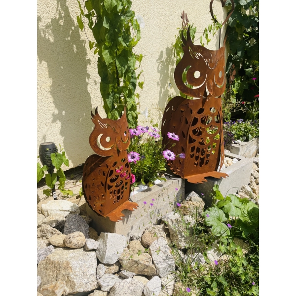 Piękna Sowa 3D 40cm dekoracja figurka rzeźba ogród ozdoba doniczka taras